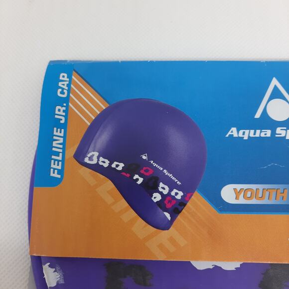 5 For $20.00 Aqua Sphere Feline Youth Silicon Swim Cap, 100% UV Protection - Picture 3 of 11